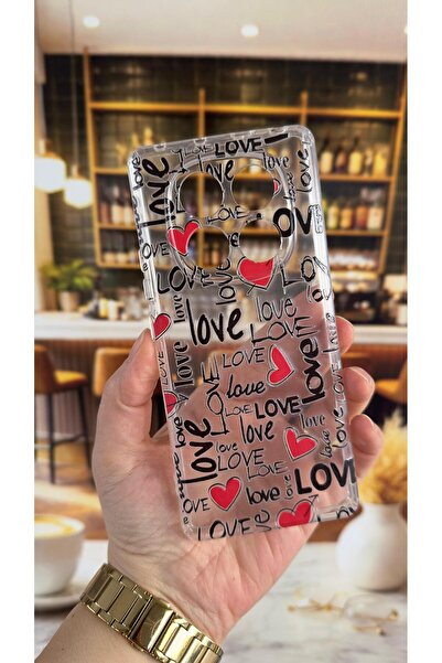 Vip Case Redmi Note 14 Pro 4g Compatible Love Letter Pattern Transparent Shoc...