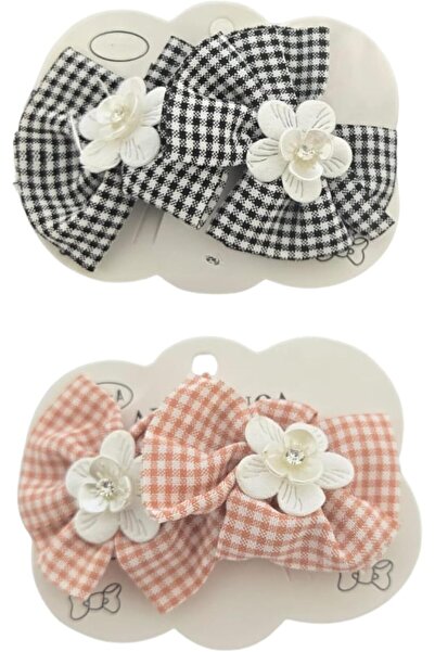 MINII MODZ Tiny Tartan Hair Scrunchies - Set of 2 (Brown & Black)