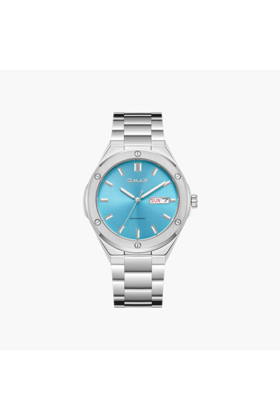 Omax Silver Tone Men's Wristwatch
