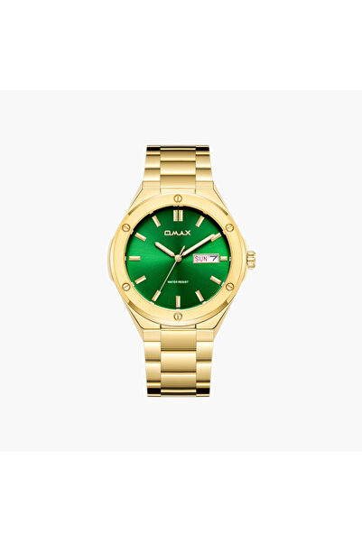 Omax Gold Tone Stainless Steel Watch