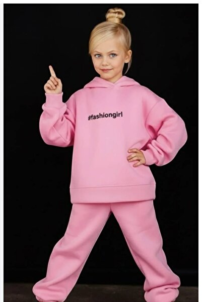 QUB CLUB Κοριτσίστικο σετ αθλητικής φόρμας με 3 κλωστές και σχέδιο ραβδώσεων,...