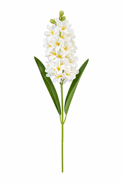 OEM Zambilă artificială elegantă, alb pur, 31 de flori și 9 boboci, 75 cm