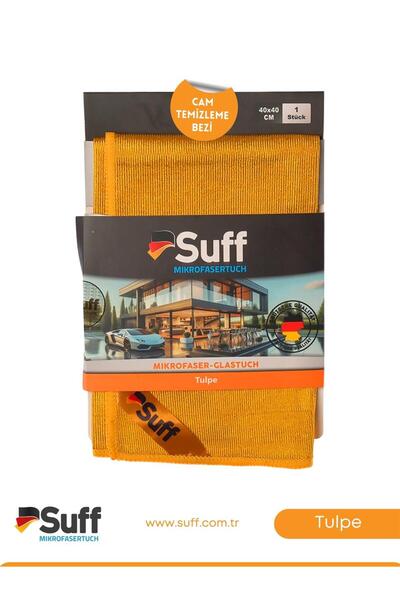 Suff Tulpe Cam Temizleme Bezi 40x40 | Hardal