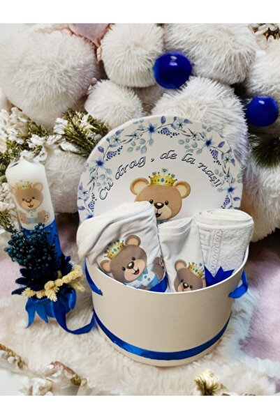 Inovius Baptism Kit with 8 Pieces + Candle - Teddy Bear and Balloon - TB805 [...