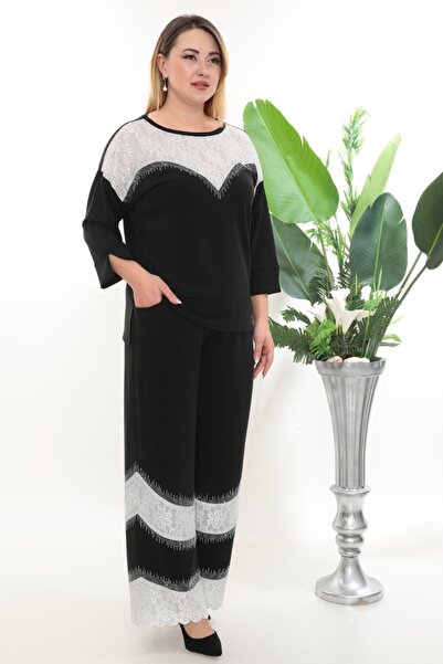 JERFİ طقم نسائي من المودال مع تفاصيل من الدانتيل