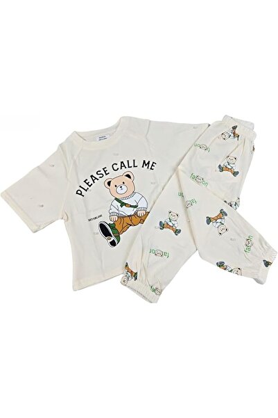 MINII MODZ Falcon Teddy Print Top and Pant Set for Girls - Soft Cotton Dress ...