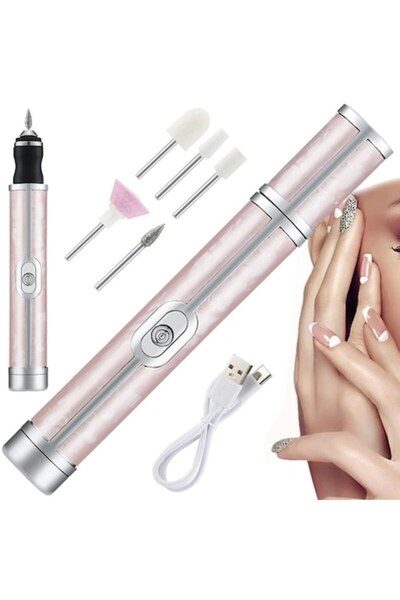 OEM Pilă electrică de unghii cu 5 capete de șlefuire