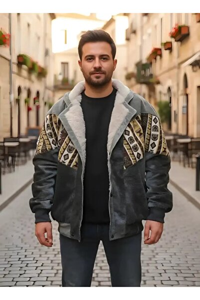 CANMODA (7729) 2Xlarge / 3Xlarge Compatible Aztec Style Oversized Unisex Jacket