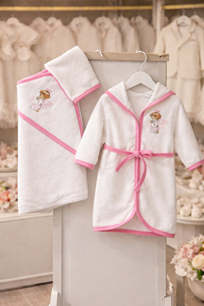 Inovius Set prima baita cu halat, prosop si manusa - AL102