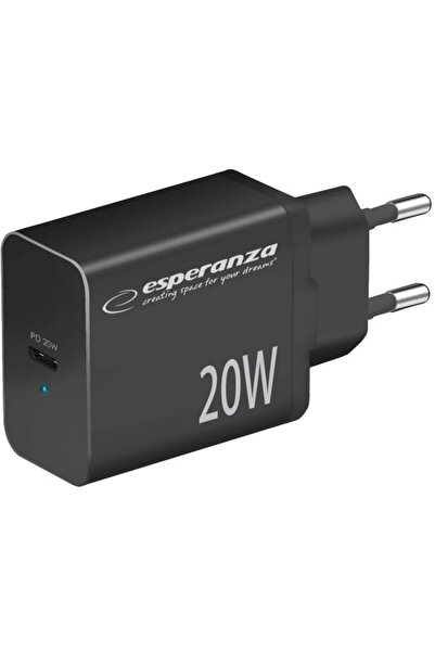 ESPERANZA EZC104K ÎNCĂRCĂTOR RAPID DE ALIMENTARE 20W USB-C PD NEGRU