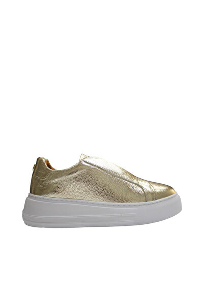 REKOR Kadın Gold Hakiki Deri Sneaker Günlük Spor Ayakkabı