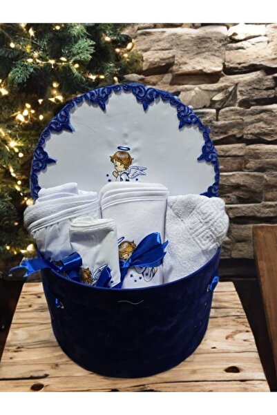 Inovius Trusou Botez cu 8 Piese in cutie de catifa brodata - Ingeras - TB809