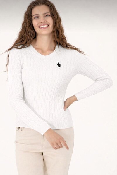 HAKKE Bisiklet Yaka Örgü Desenli Unisex Triko KAZAK