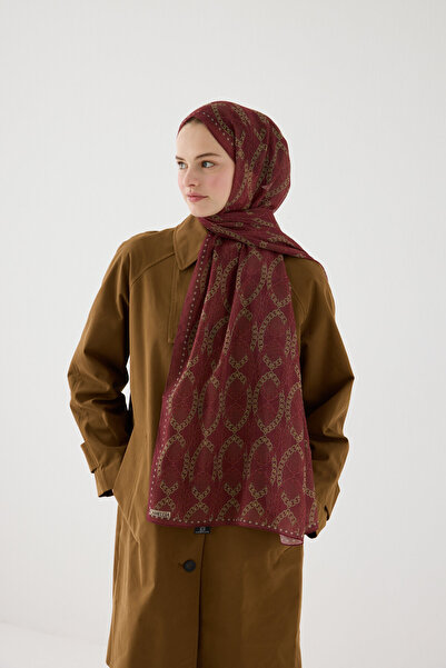 cs camellia scarf Πράγα Ραμί Σάλι - Βουργουνδία