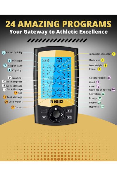 Genericc RIGID FITNESS TENS EMS Muscle Stimulator Massage Device with 24 Mass...