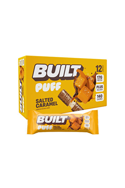 Built ألواح بروتين باف، بنكهة الكراميل المملح 40 غرام