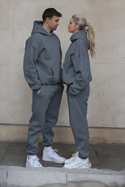 BayBayan Unisex 3 Yarn Shar Fleece-Lined Special Tracksuit for Couples (Single)