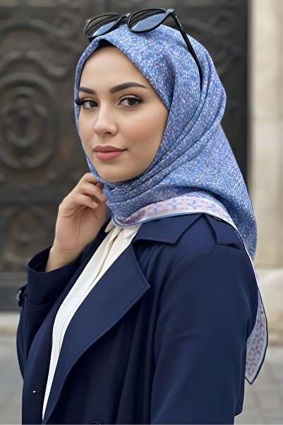 İmajButik Индиго мек цифров памучен шал