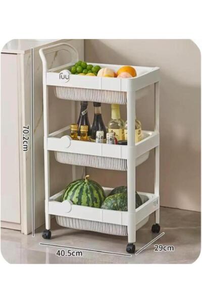 N2Y Mobile Storage Cart for Kitchen in Two Modern Colors