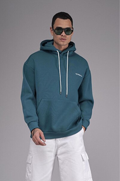 Butik Trend Biz Oversized Pattern Hooded Unisex Hoodie Sweatshirt