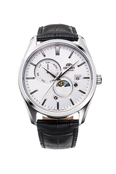 Orient RA‑AK0310S Sun & Moon Automatic Men’s Watch | Elegant White Dial