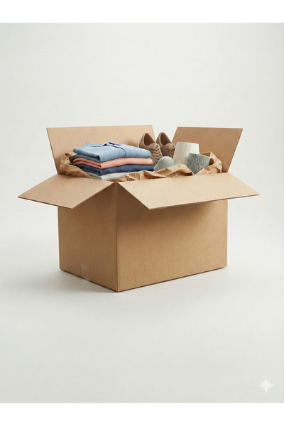 BEXDORE Çift Oluklu Koli Kutu 60x40x40 cm Orta Boy 3’lü Set – Dayanıklı Taşım...