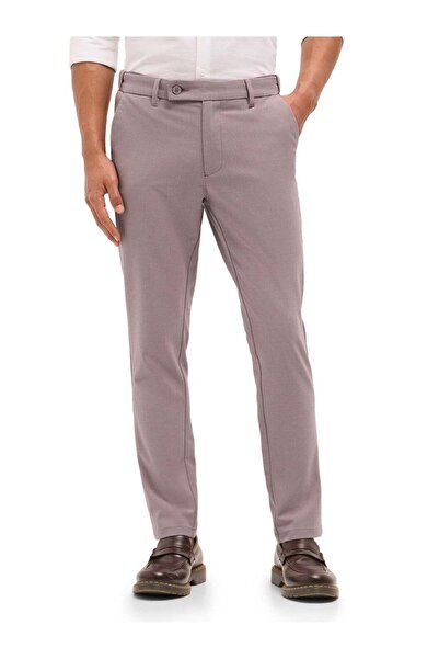 The Bear House Men's Solid Slim Fit Formal Trouser