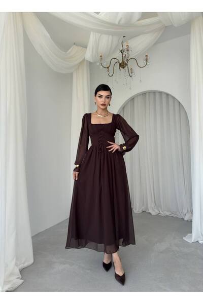 EtikaOnline Korseli Uzun Kiloş Elbise
