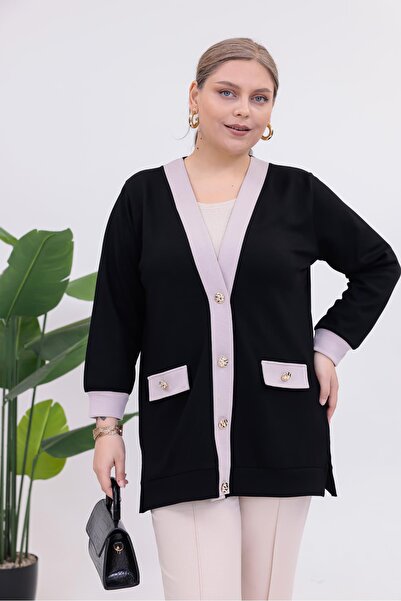 Siyezen Ζακέτα με κουμπιά σε μεγάλο μέγεθος