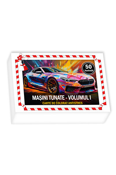 Legendary Gifts Coloring book for boys, A6 format in a box, model: Tuned Cars