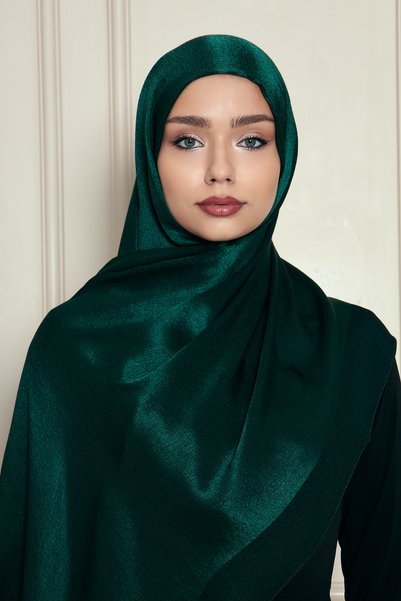 Gigiscarfs Veine Premium Viscose Shawl – Natural Crinkle Texture, Shimmering, Flowy, Stylish and Elegant Posture – Emerald Black -
