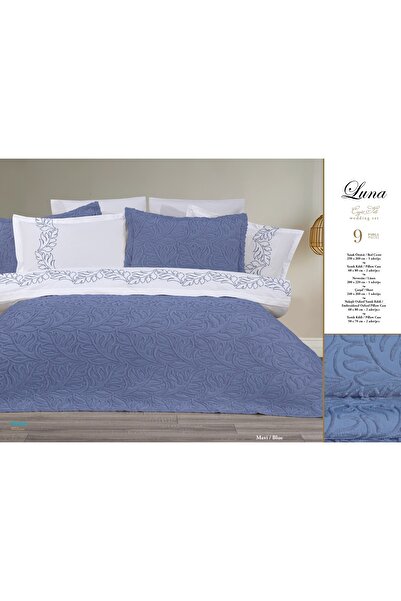 Bella Home 9 Piece Luna Dowry Set – Stylish and Convenient – Blue with Origin...