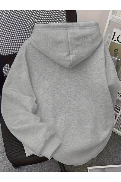 Deocept MIX PRINTED OVERSIZE UNISEX WOMEN'S / MEN'S HOODED SWEATSHIRT