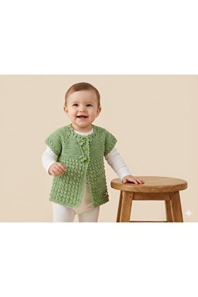 Evitle El Örgüsü Unisex Bebek Yelek (1-2 Yaş)