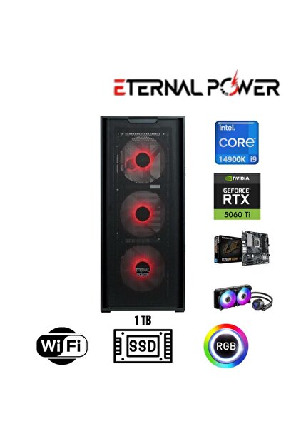 ETERNAL POWER Intel i9 14900K RTX 5060 Ti Gaming PC | 16GB DDR5 | 1TB NVMe M....