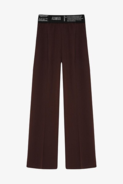 Quzu Women's Canvas Trousers 71153 Dark Brown
