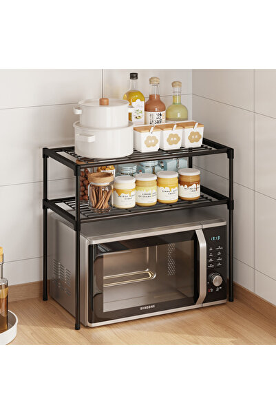 OEM Etajeră de bucătărie cu 2 rafturi – pentru cuptorului cu microundel. Negru