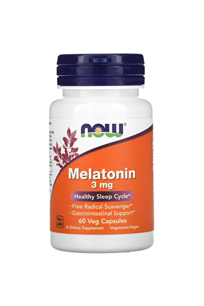 Now Foods Supplements, 3 mg, Free Radical Scavenger, Healthy Sleep Cycle, 60 ...