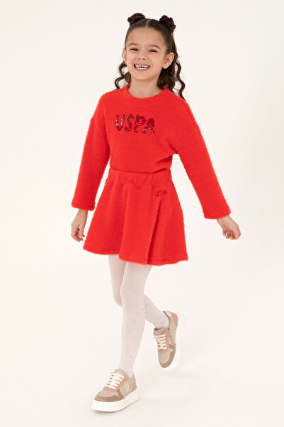 U.S. Polo Assn. Girl's Red Knitted Skirt 50317958-Vr030