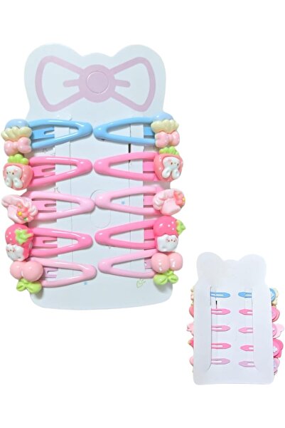 MINII MODZ SnappyPop Hair Clips – Pack of 5 Pairs | Cute Ribbon, Ice Cream, P...