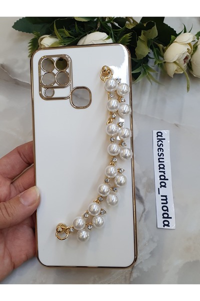 Aksesuarda Moda غطاء لامع متوافق مع هاتف إنفينيكس هوت 10 تي مع حماية بالليزر