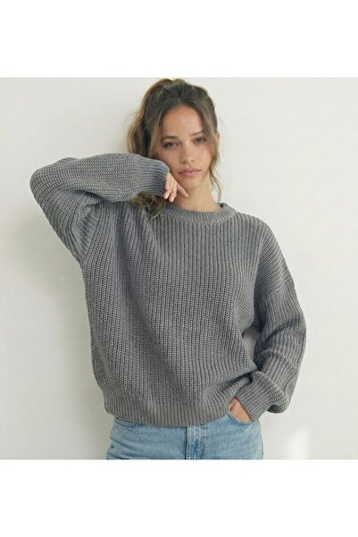 BW Bravely Wear Women's Thessaloniki Knitted Crew Neck Sweater