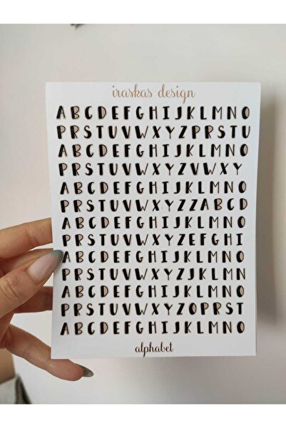 Harf Sticker Seti – 388 Adet | 2’li A5 Boy | Bullet Journal, Scrapbook, Ajanda Sticker, Letter
