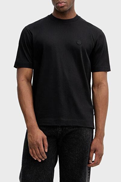 BOSS % 100 Pamuk Relaxed Fit Bisiklet Yaka T Shirt Erkek T SHİRT 5055905 0001