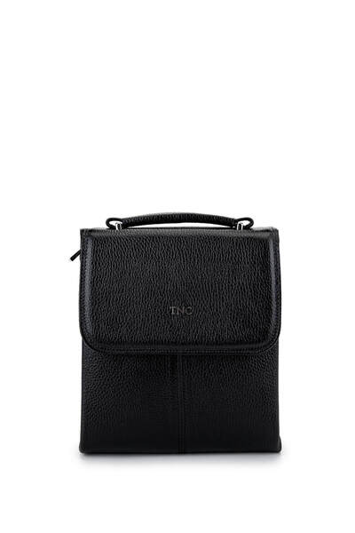 Tamer Tanca Men's Genuine Leather Black Messenger Bag
