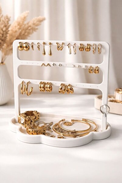 ceatly Çok Katlı Takı Standı – Küpe, Yüzük, Bileklik ve Saat Düzenleyici Deko...