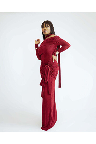 BELCHIC Aurelia Knot-Drape Gown