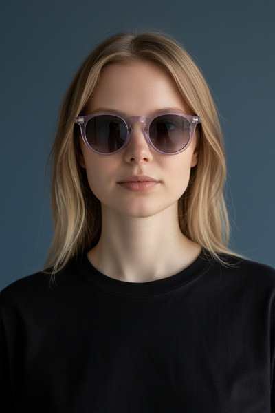 Marco Salvadori Transparent Color Round Model Unisex Sunglasses