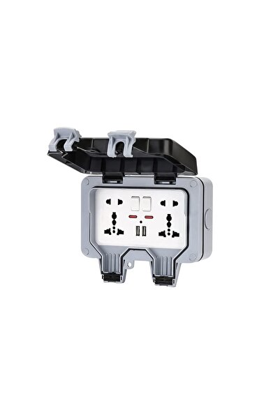 KOWVOWZ Double Socket Wall Electrical Outlets, Waterproof Outdoor Socket, Out...