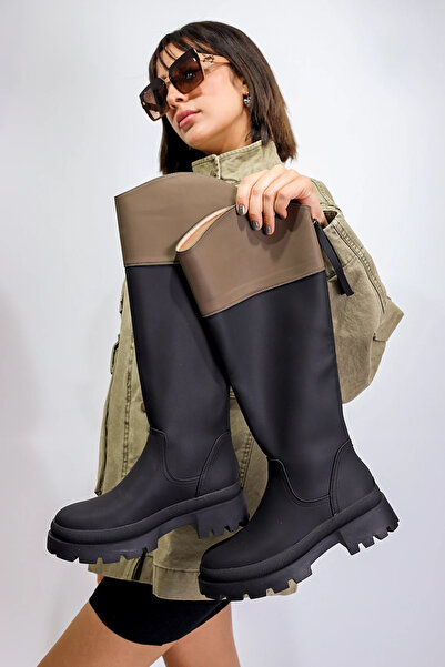 Guja Su Geçirmez Yapıda Kaymaz Kauçuk Tabanlı Geçme Model Kadın İthal Kışlık ...